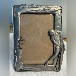 Seagull Pewter Picture Frame Lady Woman Golfer